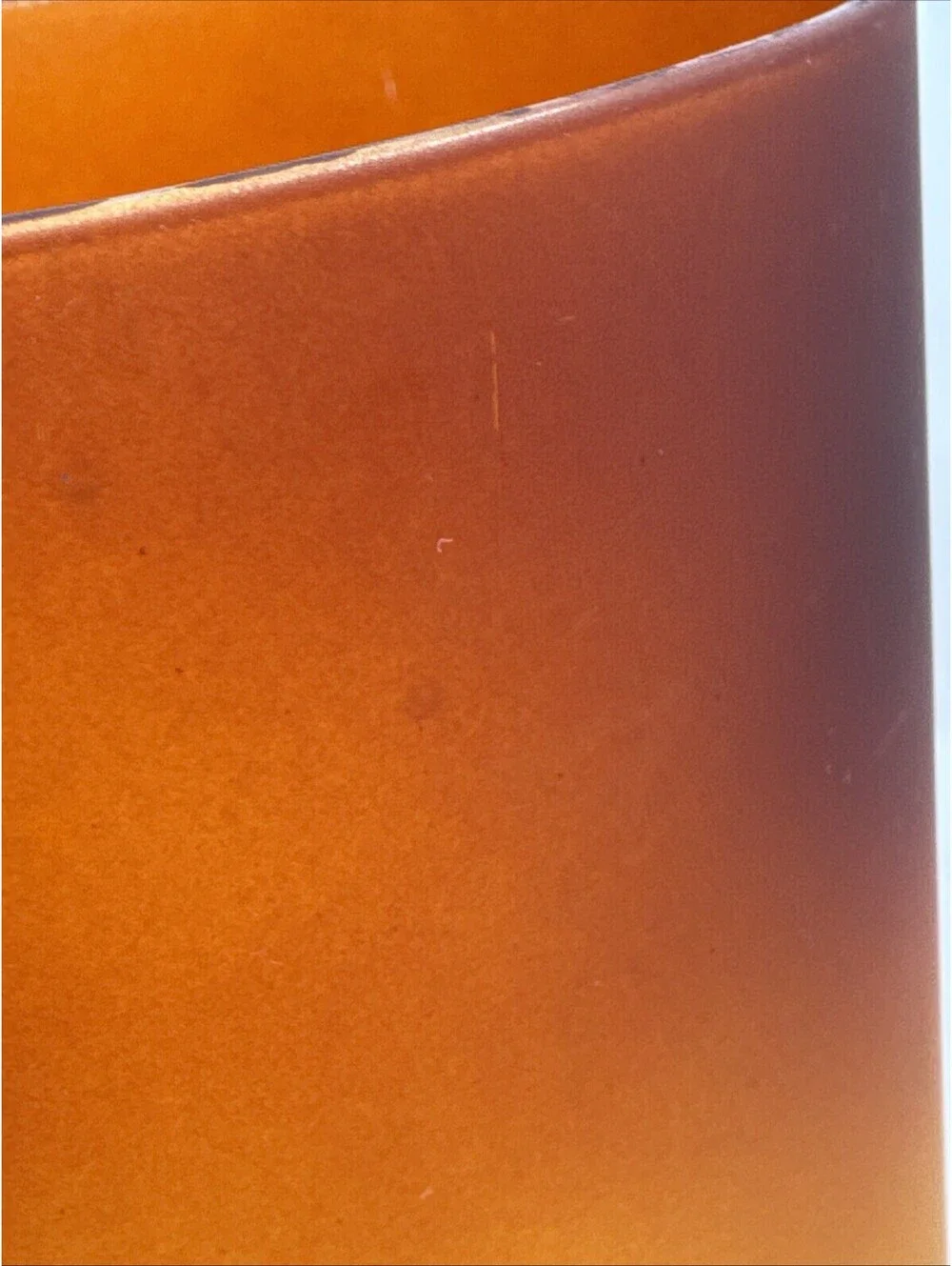 Yankee Candle  AMBER LEAVES BARREL Large Candle 7” Glass & Metal SHADE *READ*